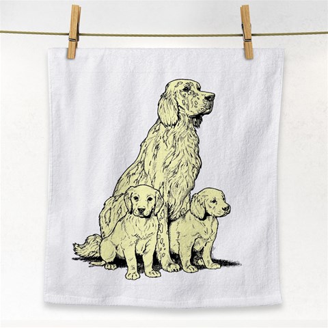 Golden retriever Face Towel from ArtsNow.com Front