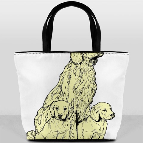 Golden retriever Bucket Bag from ArtsNow.com Front