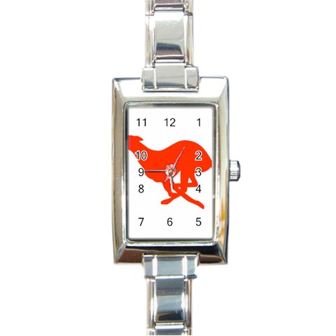 Greyhound Rectangular Italian Charm Watch from ArtsNow.com Front