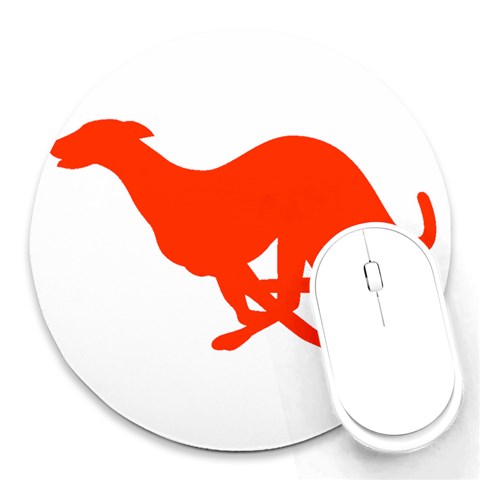 Greyhound Round Mousepad from ArtsNow.com Front