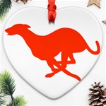 Greyhound Ornament (Heart)