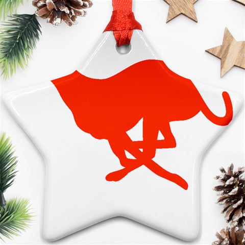 Greyhound Ornament (Star) from ArtsNow.com Front