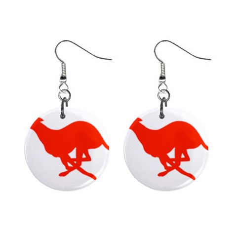 Greyhound 1  Button Earrings from ArtsNow.com Front