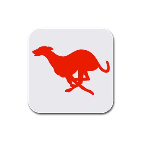 Greyhound Rubber Square Coaster (4 pack) from ArtsNow.com Front