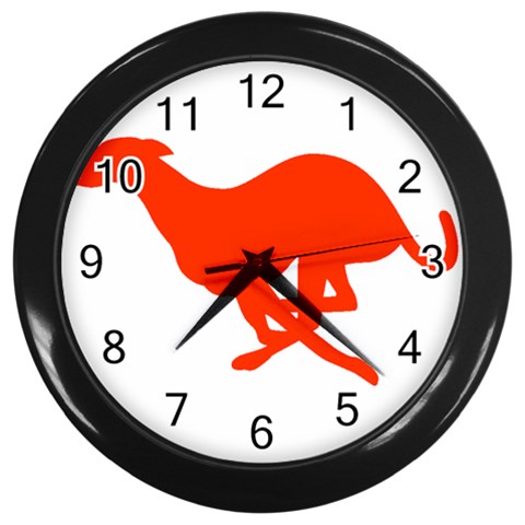 Greyhound Wall Clock (Black) from ArtsNow.com Front