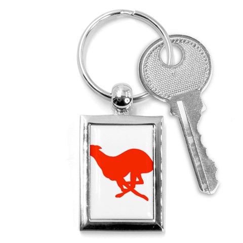 Greyhound Key Chain (Rectangle) from ArtsNow.com Front
