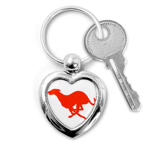 Greyhound Key Chain (Heart) from ArtsNow.com Front