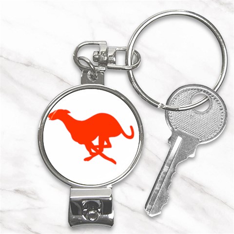 Greyhound Nail Clippers Key Chain from ArtsNow.com Front