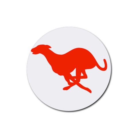 Greyhound Rubber Round Coaster (4 pack) from ArtsNow.com Front