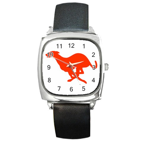 Greyhound Square Metal Watch from ArtsNow.com Front