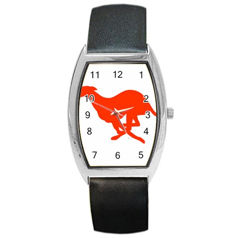 Greyhound Barrel Style Metal Watch from ArtsNow.com Front