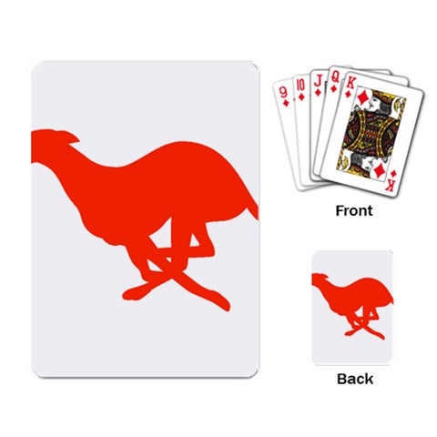 Greyhound Playing Cards Single Design from ArtsNow.com Back