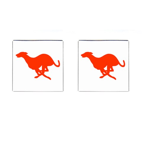 Greyhound Cufflinks (Square) from ArtsNow.com Front(Pair)