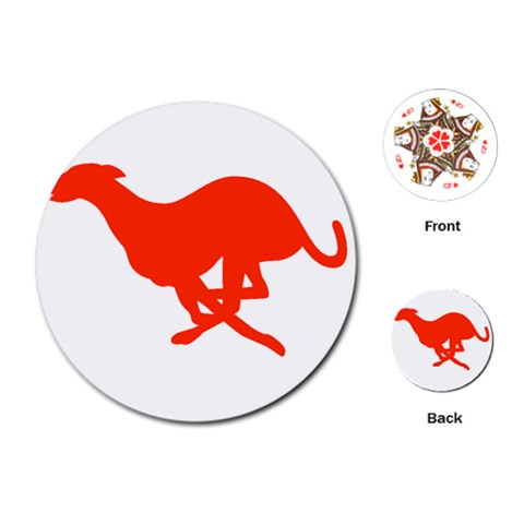 Greyhound Playing Cards (Round) from ArtsNow.com Front
