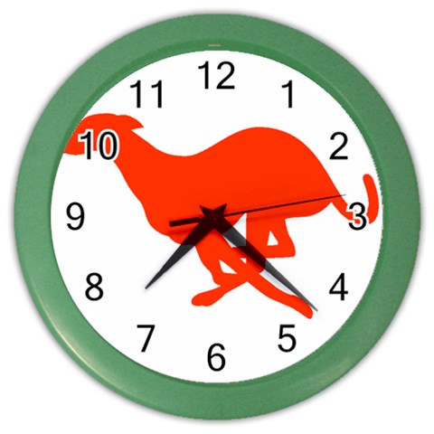 Greyhound Color Wall Clock from ArtsNow.com Front