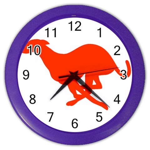 Greyhound Color Wall Clock from ArtsNow.com Front