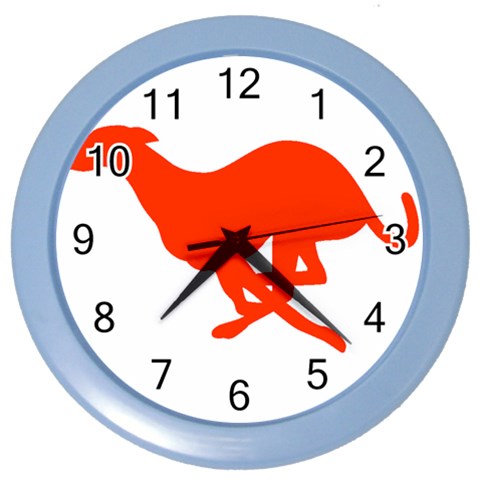 Greyhound Color Wall Clock from ArtsNow.com Front