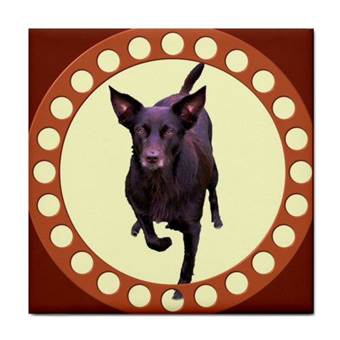 Kelpie 1 Tile Coaster from ArtsNow.com Front