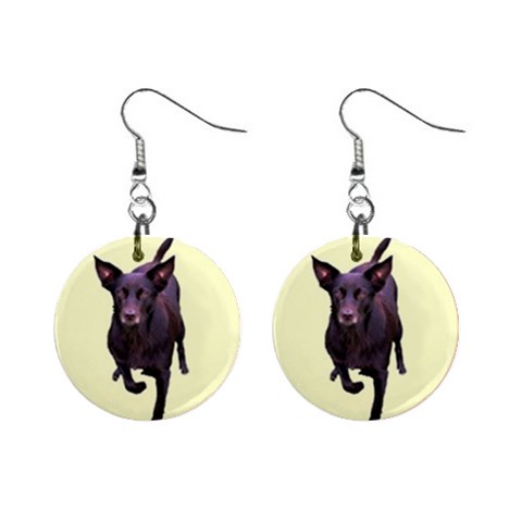 Kelpie 1 1  Button Earrings from ArtsNow.com Front