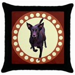 Kelpie 1 Throw Pillow Case (Black)