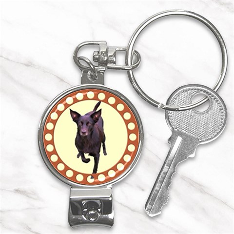 Kelpie 1 Nail Clippers Key Chain from ArtsNow.com Front