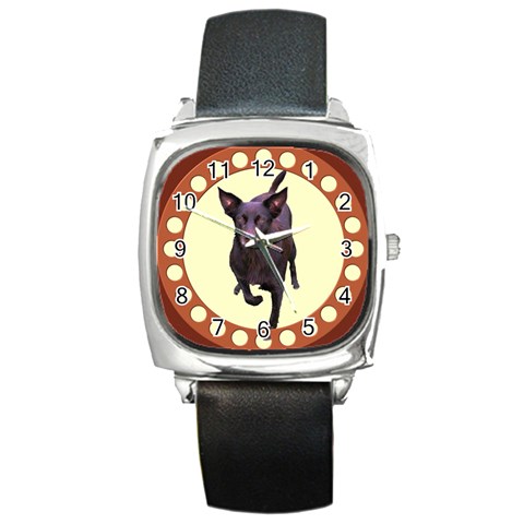Kelpie 1 Square Metal Watch from ArtsNow.com Front