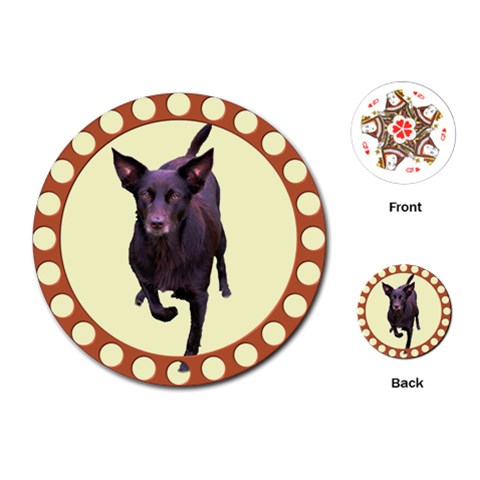Kelpie 1 Playing Cards (Round) from ArtsNow.com Front