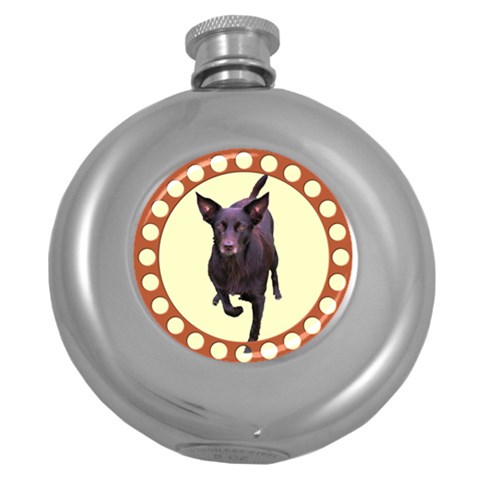 Kelpie 1 Hip Flask (5 oz) from ArtsNow.com Front