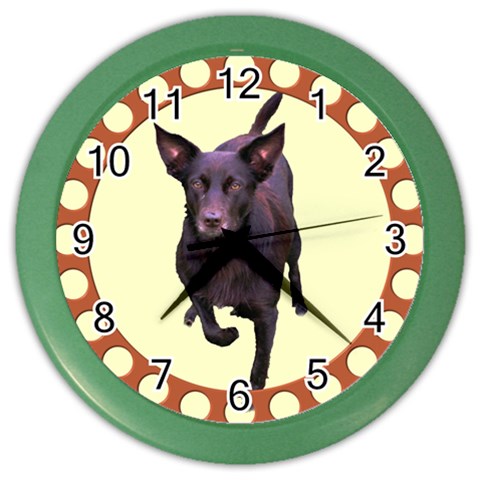 Kelpie 1 Color Wall Clock from ArtsNow.com Front