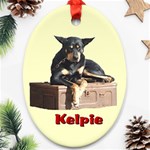 Kelpie 2 Ornament (Oval)