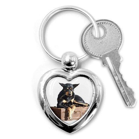 Kelpie 2 Key Chain (Heart) from ArtsNow.com Front