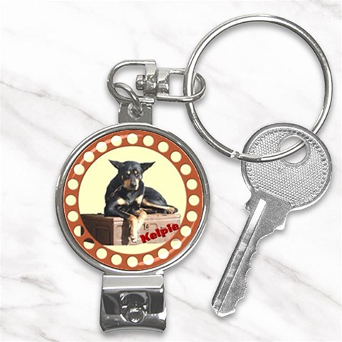 Kelpie 2 Nail Clippers Key Chain from ArtsNow.com Front