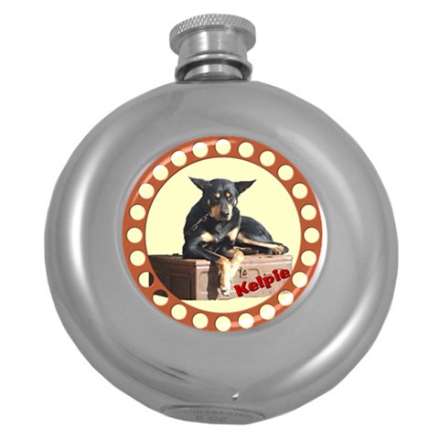 Kelpie 2 Hip Flask (5 oz) from ArtsNow.com Front