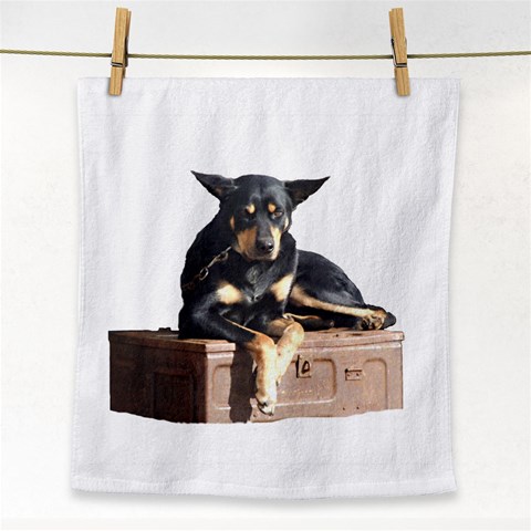 Kelpie 2 Face Towel from ArtsNow.com Front