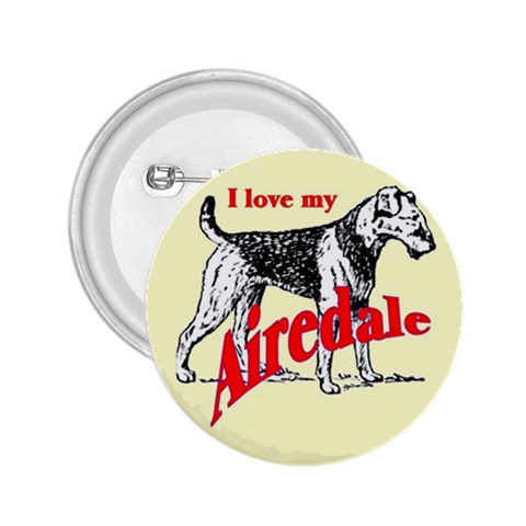 Airedale 2.25  Button from ArtsNow.com Front
