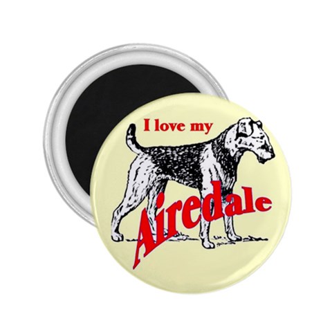 Airedale 2.25  Magnet from ArtsNow.com Front