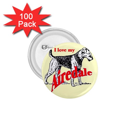 Airedale 1.75  Button (100 pack)  from ArtsNow.com Front
