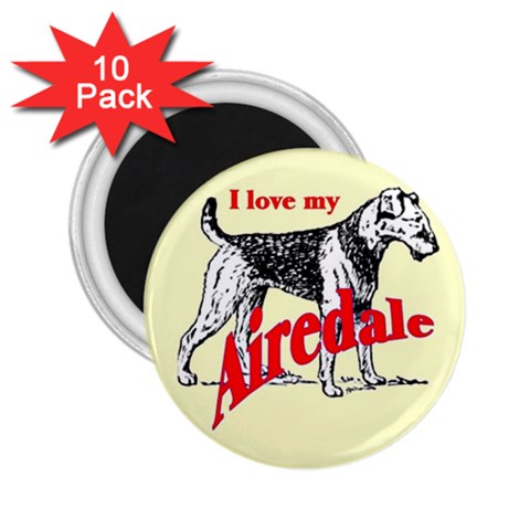 Airedale 2.25  Magnet (10 pack) from ArtsNow.com Front