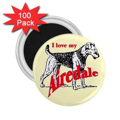 Airedale 2.25  Magnet (100 pack)  from ArtsNow.com Front