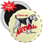 Airedale 3  Magnet (10 pack)