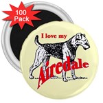 Airedale 3  Magnet (100 pack)