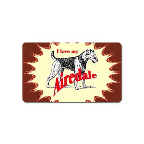 Airedale Magnet (Name Card) from ArtsNow.com Front