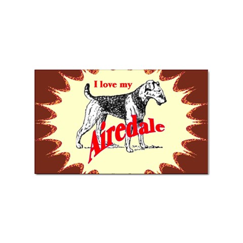 Airedale Sticker Rectangular (100 pack) from ArtsNow.com Front
