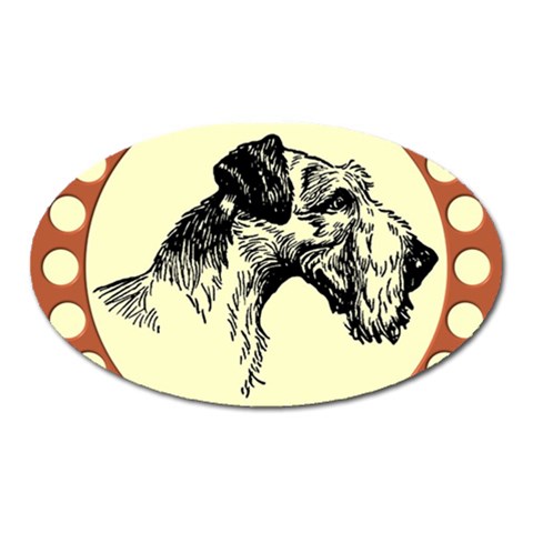 Hound Magnet (Oval) from ArtsNow.com Front