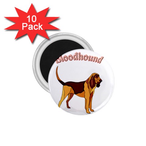 Bloodhound 1.75  Magnet (10 pack)  from ArtsNow.com Front