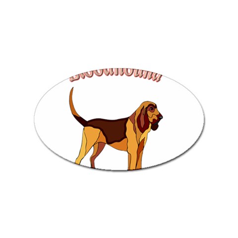 Bloodhound Sticker Oval (10 pack) from ArtsNow.com Front