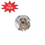 Chinese crested 2 - 1  Mini Button (10 pack) 