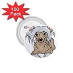 Chinese crested 2 - 1.75  Button (100 pack) 