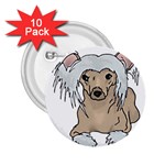 Chinese crested 2 - 2.25  Button (10 pack)