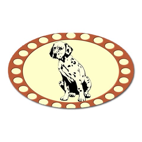 Dalmation puppy Magnet (Oval) from ArtsNow.com Front